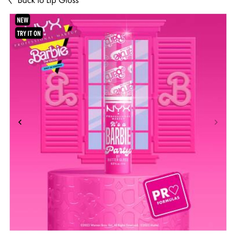 NYX Barbie Movie butter gloss - it’s a Barbie party